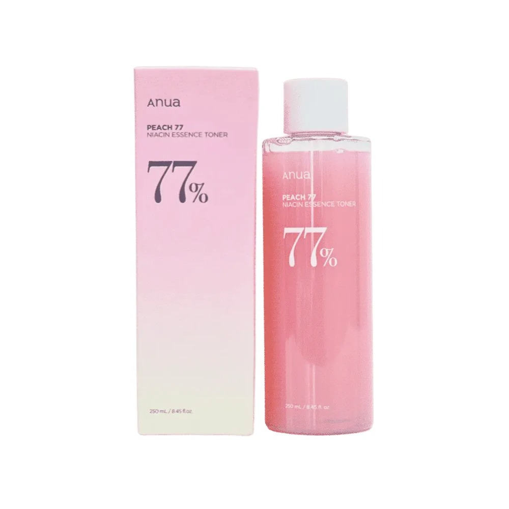 تونر-حاوی-اسانس-هلو-نیاسین-77%-مدل-Anua-Peach-77%-Niacin-Essence-Toner-برند-آنوا