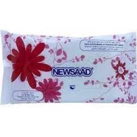 دستمال مرطوب پاک کننده آرایش بالشتی انواع پوست 20 عددی طرح گل ستاره ای نیوساد