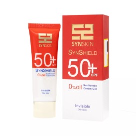 ژل کرم ضد آفتاب ساین اسکین مدل Syn Shield با SPF50 مناسب پوست چرب
