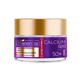 کرم روز مولتی ترمیم کننده و ضدچروک بالای 50 سال کلسیم +Q10 Calcium Q10 Ultra Lifting Multi-Repair 50 Face Cream Day BIELENDA برند بی یلندا